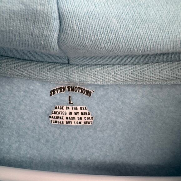 Seven Emotions Watch Over Me from Heaven Hoodie Sweatshirt Adult L Light Blue - Picture 6 of 8